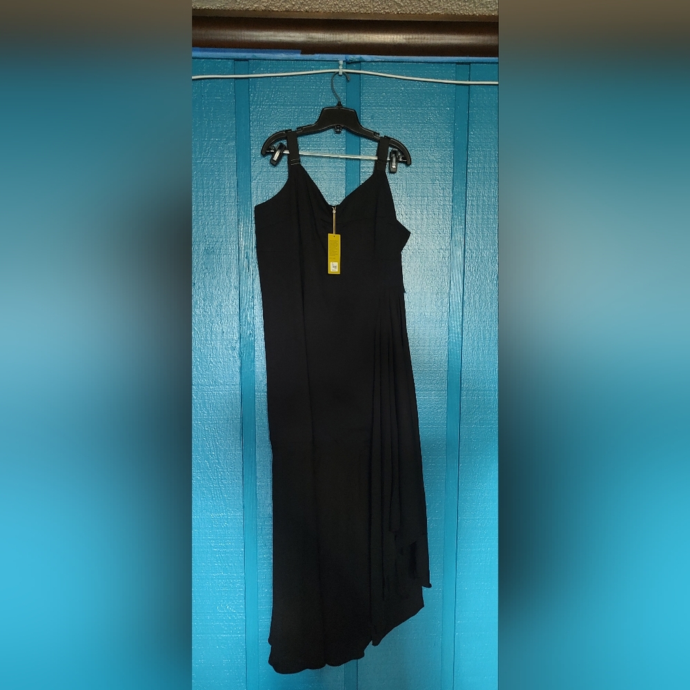 Black 6th & Lane Ruffled Mermaid Maxi Dress size 28